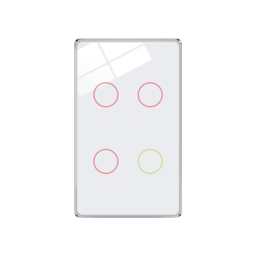 Công Tắc Thông Minh  Lxsmart Viền Vàng Chữ Nhặt Phẳng Cao Cấp